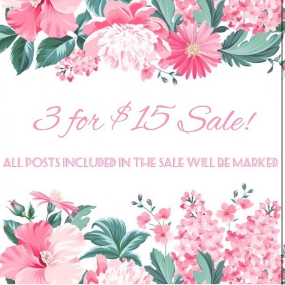 🦋 3 for $15!! Sale!!